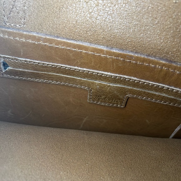 Madewell Brown Leather Transport Tote w/ removable strap - Picture 3 of 5